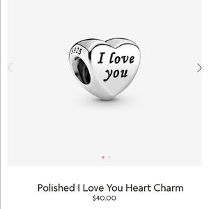 Pandora I Love You Heart Charm